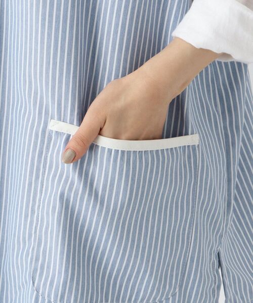 212 KITCHEN STORE / トゥーワントゥーキッチン ストア インテリア・生活雑貨・ホビー・ステーショナリー | ペンシルストライプ Vネックベストエプロン BL | 詳細7