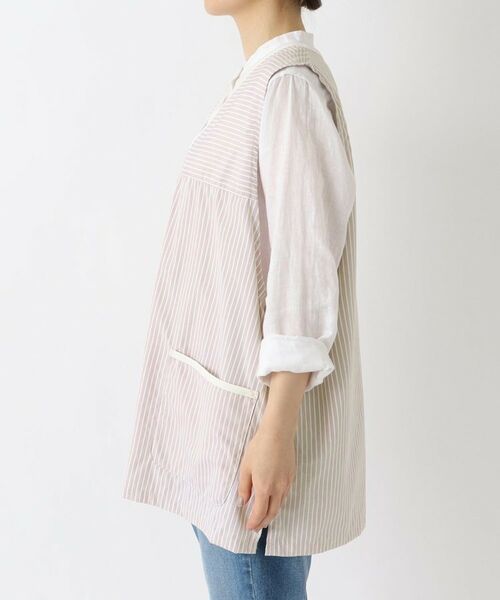 212 KITCHEN STORE / トゥーワントゥーキッチン ストア インテリア・生活雑貨・ホビー・ステーショナリー | ペンシルストライプ Vネックベストエプロン BE | 詳細2