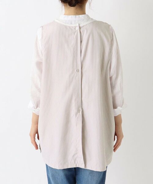 212 KITCHEN STORE / トゥーワントゥーキッチン ストア インテリア・生活雑貨・ホビー・ステーショナリー | ペンシルストライプ Vネックベストエプロン BE | 詳細3