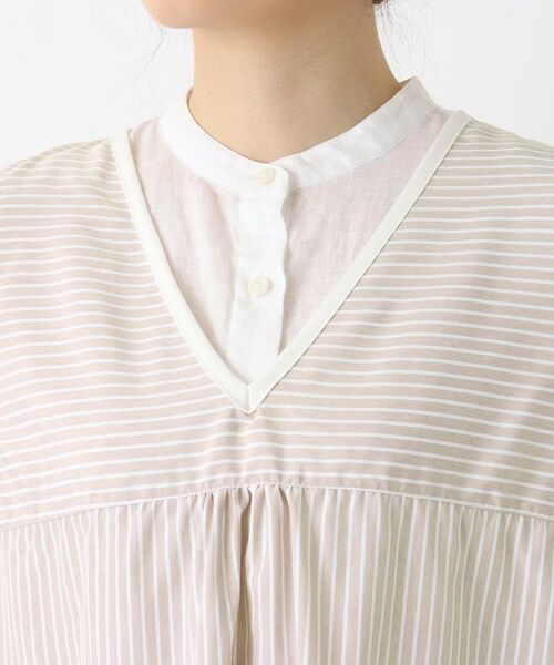 212 KITCHEN STORE / トゥーワントゥーキッチン ストア インテリア・生活雑貨・ホビー・ステーショナリー | ペンシルストライプ Vネックベストエプロン BE | 詳細4