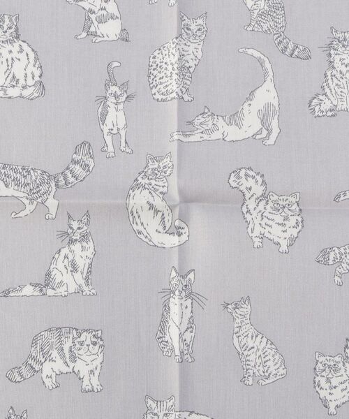 212 KITCHEN STORE / トゥーワントゥーキッチン ストア ハンカチ | ミャオウ クロス02 LGY ＜フローレットロンドン ＞ | 詳細3