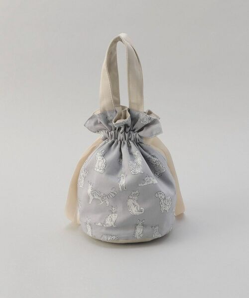 212 KITCHEN STORE / トゥーワントゥーキッチン ストア ポーチ | ミャオウ 巾着ポーチ LGY ＜フローレットロンドン ＞ | 詳細3