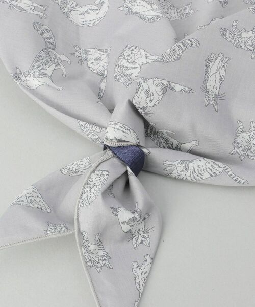 212 KITCHEN STORE / トゥーワントゥーキッチン ストア バンダナ・スカーフ | ミャオウ UVスカーフ LGY ＜フローレットロンドン ＞ | 詳細3