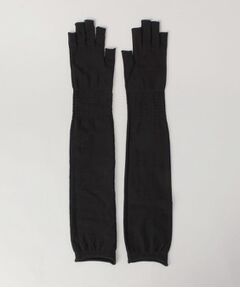 212 KITCHEN STORE / トゥーワントゥーキッチン ストア その他小物 | 内側シルク混5本指アームカバー ロング 鉄黒 ＜絹屋＞