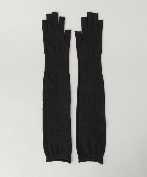 212 KITCHEN STORE / トゥーワントゥーキッチン ストア その他小物 | 内側シルク混5本指アームカバー ロング 鉄黒 ＜絹屋＞ | 詳細1