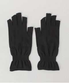 212 KITCHEN STORE / トゥーワントゥーキッチン ストア その他小物 | 内側シルク混5本指アームカバーショート丈 鉄黒 ＜絹屋＞