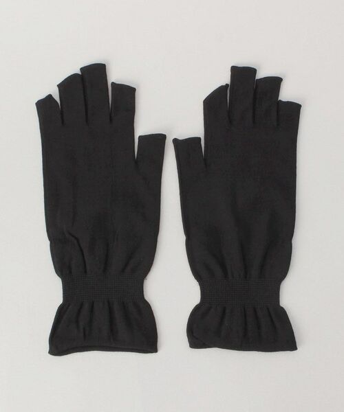 212 KITCHEN STORE / トゥーワントゥーキッチン ストア その他小物 | 内側シルク混5本指アームカバーショート丈 鉄黒 ＜絹屋＞ | 詳細1