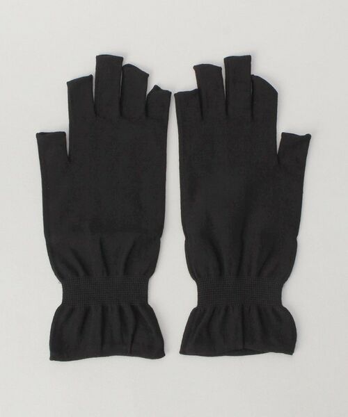 212 KITCHEN STORE / トゥーワントゥーキッチン ストア その他小物 | 内側シルク混5本指アームカバーショート丈 鉄黒 ＜絹屋＞ | 詳細2