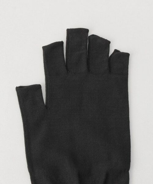 212 KITCHEN STORE / トゥーワントゥーキッチン ストア その他小物 | 内側シルク混5本指アームカバーショート丈 鉄黒 ＜絹屋＞ | 詳細3