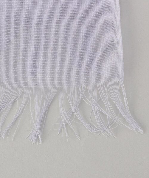 212 KITCHEN STORE / トゥーワントゥーキッチン ストア マフラー・ショール・スヌード・ストール | 軽くて柔らかいシルク混ストールバネル 藤×薄青緑 ＜絹屋＞ | 詳細2