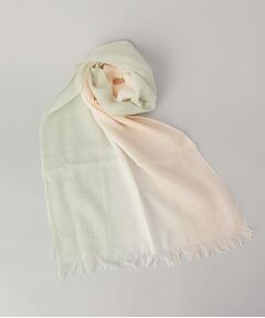 212 KITCHEN STORE / トゥーワントゥーキッチン ストア マフラー・ショール・スヌード・ストール | 軽くて柔らかいシルク混ストールバネル 若草×杏 ＜絹屋＞