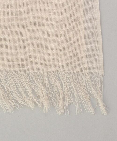 212 KITCHEN STORE / トゥーワントゥーキッチン ストア マフラー・ショール・スヌード・ストール | 軽くて柔らかいシルク混ストールバネル 若草×杏 ＜絹屋＞ | 詳細2