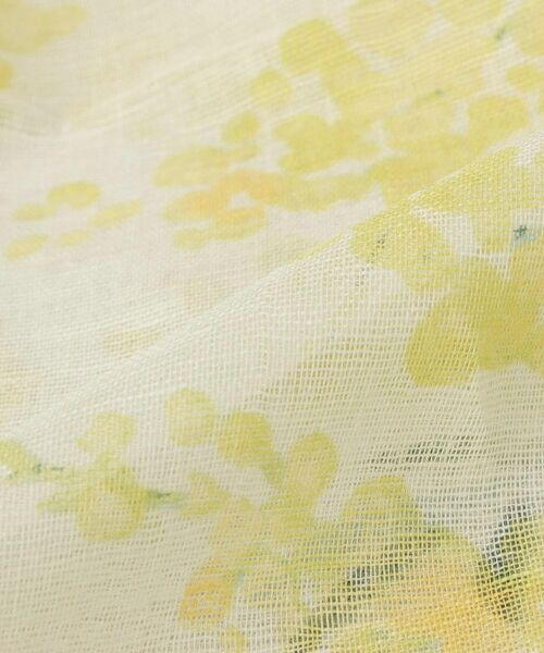 212 KITCHEN STORE / トゥーワントゥーキッチン ストア マフラー・ショール・スヌード・ストール | チクチクしない麻ストールミモザのブーケ YE ＜絹屋＞ | 詳細3