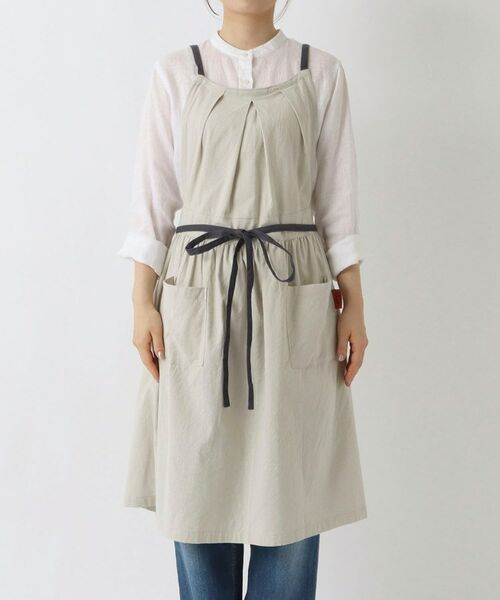 212 KITCHEN STORE / トゥーワントゥーキッチン ストア インテリア・生活雑貨・ホビー・ステーショナリー | エプロン 綿麻ギャザーファム LGY | 詳細1