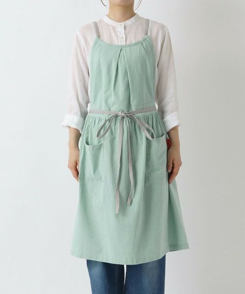 212 KITCHEN STORE / トゥーワントゥーキッチン ストア インテリア・生活雑貨・ホビー・ステーショナリー | エプロン 綿麻ギャザーファム BL | 詳細1