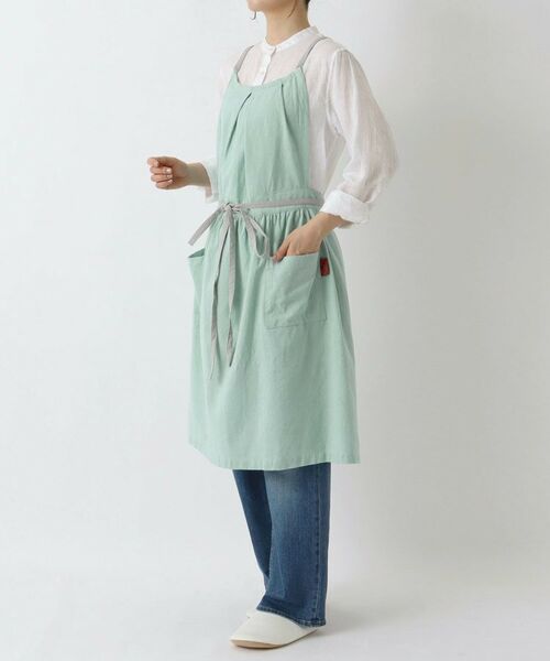 212 KITCHEN STORE / トゥーワントゥーキッチン ストア インテリア・生活雑貨・ホビー・ステーショナリー | エプロン 綿麻ギャザーファム BL | 詳細10