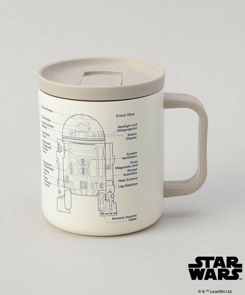 212 KITCHEN STORE / トゥーワントゥーキッチン ストア その他 | フタつきマグ400ml R2-D2設計図 ＜STAR WARS スター・ウォーズ ＞ | 詳細1