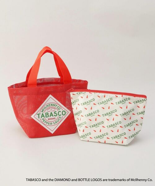 212 KITCHEN STORE / トゥーワントゥーキッチン ストア バッグ | 保冷ポーチ付きメッシュトート S RD ＜TABASCO(R) タバスコ＞ | 詳細1