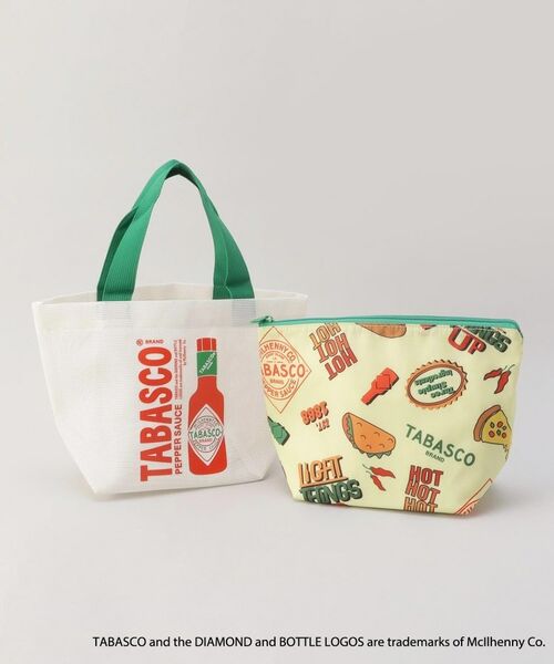 212 KITCHEN STORE / トゥーワントゥーキッチン ストア バッグ | 保冷ポーチ付きメッシュトート S WH ＜TABASCO(R) タバスコ＞ | 詳細1