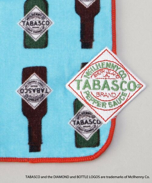 212 KITCHEN STORE / トゥーワントゥーキッチン ストア ハンカチ | ワッペン付きミニタオル BL ＜TABASCO(R) タバスコ＞ | 詳細3