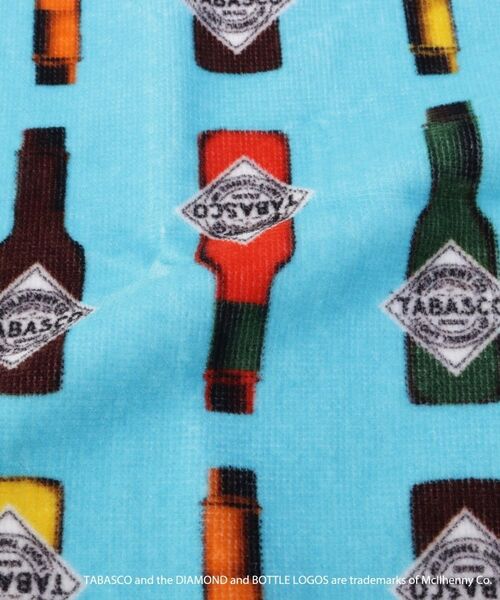 212 KITCHEN STORE / トゥーワントゥーキッチン ストア ハンカチ | ワッペン付きミニタオル BL ＜TABASCO(R) タバスコ＞ | 詳細4