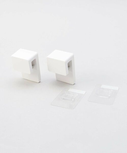 212 KITCHEN STORE / トゥーワントゥーキッチン ストア キッチンツール | フィルムフック差し込み式歯ブラシ＆チューブホルダー W4 2個組 WH 山崎実業 ＜tower タワー＞ | 詳細1