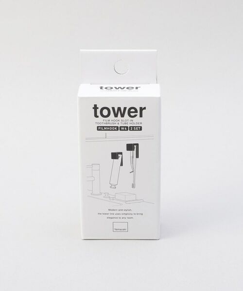 212 KITCHEN STORE / トゥーワントゥーキッチン ストア キッチンツール | フィルムフック差し込み式歯ブラシ＆チューブホルダー W4 2個組 WH 山崎実業 ＜tower タワー＞ | 詳細5