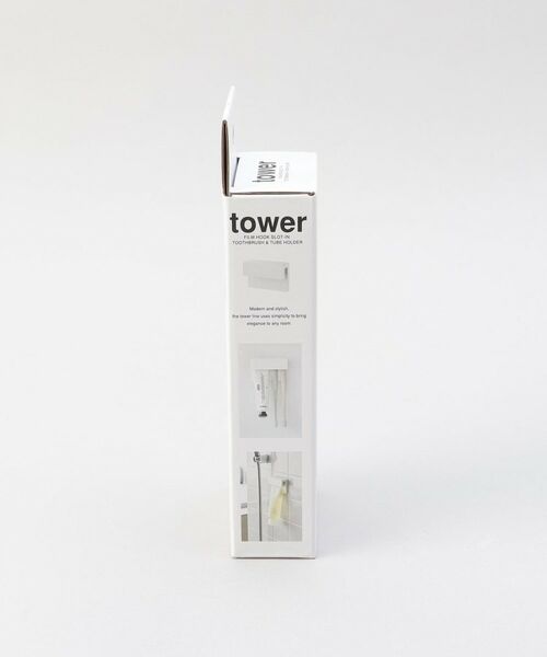 212 KITCHEN STORE / トゥーワントゥーキッチン ストア キッチンツール | フィルムフック差し込み式歯ブラシ＆チューブホルダー Ｗ9 WH 山崎実業 ＜tower タワー＞ | 詳細6