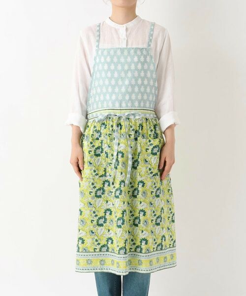 212 KITCHEN STORE / トゥーワントゥーキッチン ストア インテリア・生活雑貨・ホビー・ステーショナリー | コットンギャザーエプロン　ライク BL/GR | 詳細1