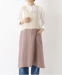 212 KITCHEN STORE / トゥーワントゥーキッチン ストア インテリア・生活雑貨・ホビー・ステーショナリー | リネンバイカラースルーエプロン アズキ ＜LINEN&BASIC リネンアンドベーシック＞