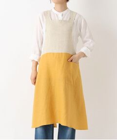 212 KITCHEN STORE / トゥーワントゥーキッチン ストア インテリア・生活雑貨・ホビー・ステーショナリー | リネンバイカラースルーエプロン ヤマブキ ＜LINEN&BASIC リネンアンドベーシック＞