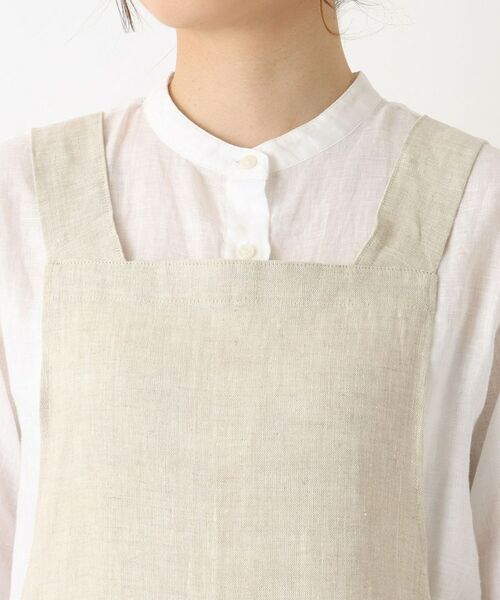 212 KITCHEN STORE / トゥーワントゥーキッチン ストア インテリア・生活雑貨・ホビー・ステーショナリー | リネンバイカラースルーエプロン ヤマブキ ＜LINEN&BASIC リネンアンドベーシック＞ | 詳細4