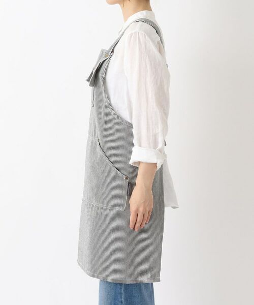 212 KITCHEN STORE / トゥーワントゥーキッチン ストア インテリア・生活雑貨・ホビー・ステーショナリー | ヒッコリーストライプエプロン M BK ＜212Kオリジナル＞ | 詳細2