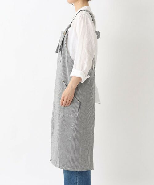 212 KITCHEN STORE / トゥーワントゥーキッチン ストア インテリア・生活雑貨・ホビー・ステーショナリー | ヒッコリーストライプエプロン L BK ＜212Kオリジナル＞ | 詳細2