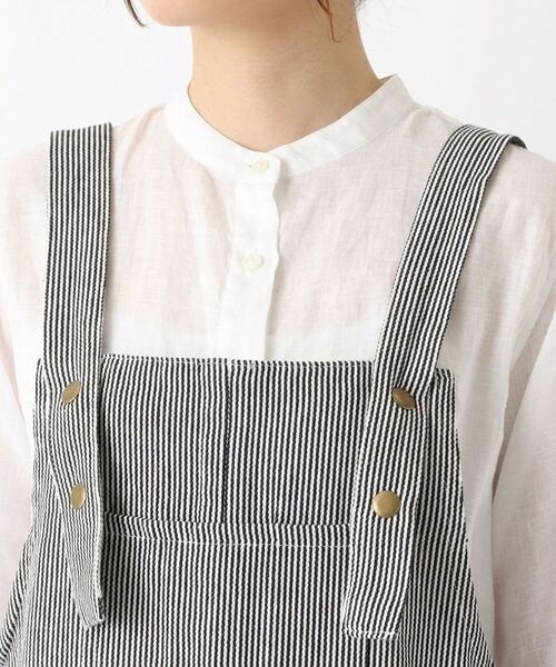 212 KITCHEN STORE / トゥーワントゥーキッチン ストア インテリア・生活雑貨・ホビー・ステーショナリー | ヒッコリーストライプエプロン L BK ＜212Kオリジナル＞ | 詳細4
