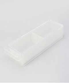 212 KITCHEN STORE / トゥーワントゥーキッチン ストア キッチンツール | 冷蔵庫中ザルボウル 蓋＆仕切り付き WH 山崎実業＜tower  タワー＞