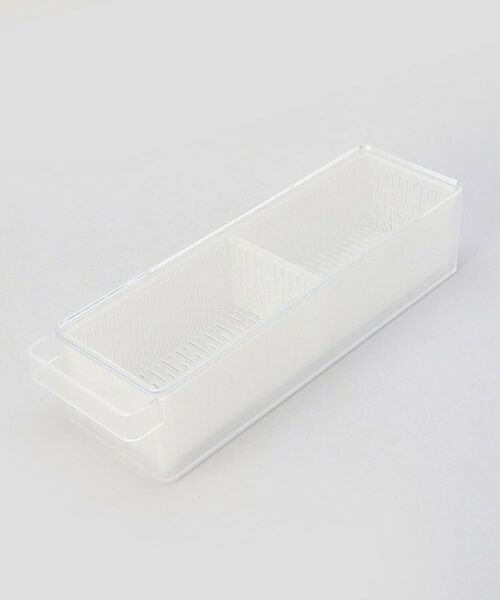 212 KITCHEN STORE / トゥーワントゥーキッチン ストア キッチンツール | 冷蔵庫中ザルボウル 蓋＆仕切り付き WH 山崎実業＜tower  タワー＞ | 詳細1