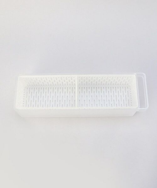 212 KITCHEN STORE / トゥーワントゥーキッチン ストア キッチンツール | 冷蔵庫中ザルボウル 蓋＆仕切り付き WH 山崎実業＜tower  タワー＞ | 詳細2