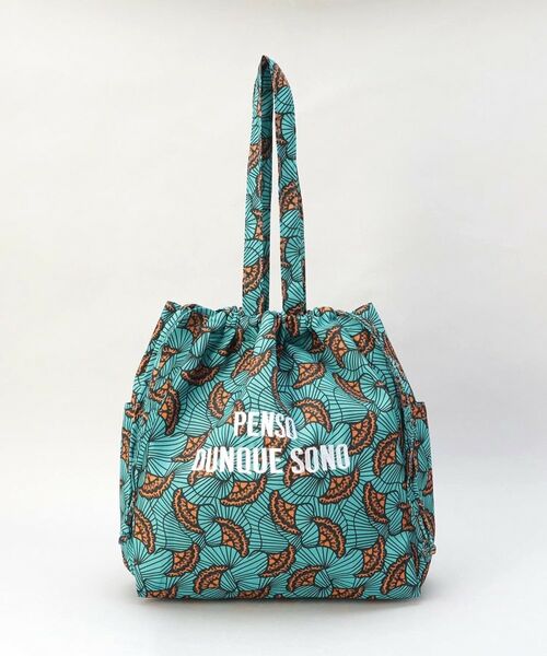 212 KITCHEN STORE / トゥーワントゥーキッチン ストア バッグ | ラタ プリントトート リーフブルー | 詳細1