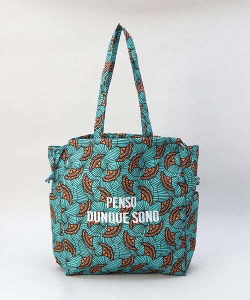 212 KITCHEN STORE / トゥーワントゥーキッチン ストア バッグ | ラタ プリントトート リーフブルー | 詳細10