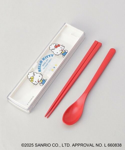 212 KITCHEN STORE / トゥーワントゥーキッチン ストア その他 | 引きフタ箸スプーンセットHP RD ＜HELLO KITTY ハローキティ＞ | 詳細1