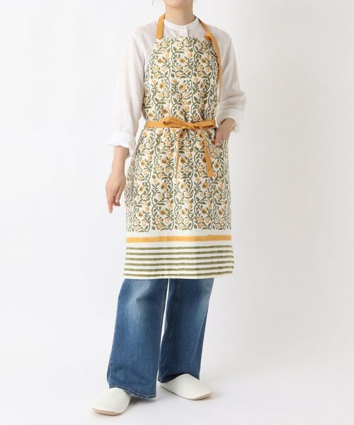 212 KITCHEN STORE / トゥーワントゥーキッチン ストア インテリア・生活雑貨・ホビー・ステーショナリー | ブロックプリント フルエプロン MU ＜212Kオリジナル＞ | 詳細10