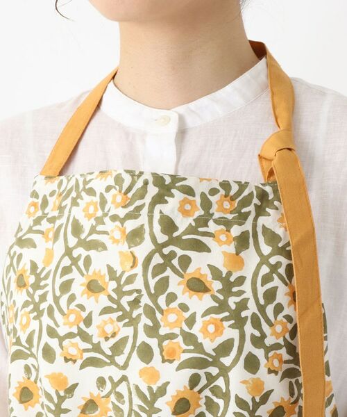 212 KITCHEN STORE / トゥーワントゥーキッチン ストア インテリア・生活雑貨・ホビー・ステーショナリー | ブロックプリント フルエプロン MU ＜212Kオリジナル＞ | 詳細4