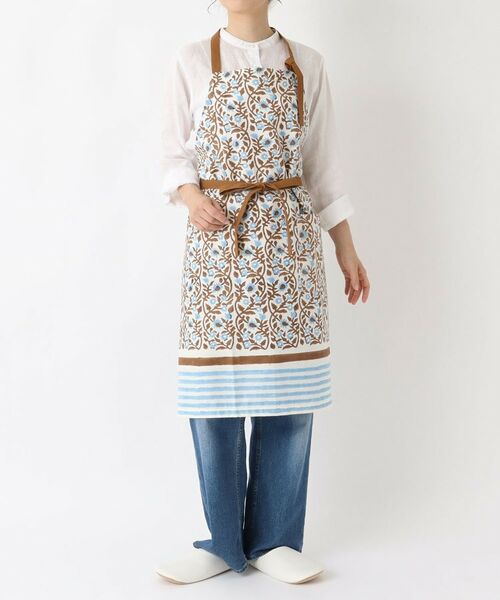 212 KITCHEN STORE / トゥーワントゥーキッチン ストア インテリア・生活雑貨・ホビー・ステーショナリー | ブロックプリント フルエプロン BL ＜212Kオリジナル＞ | 詳細10