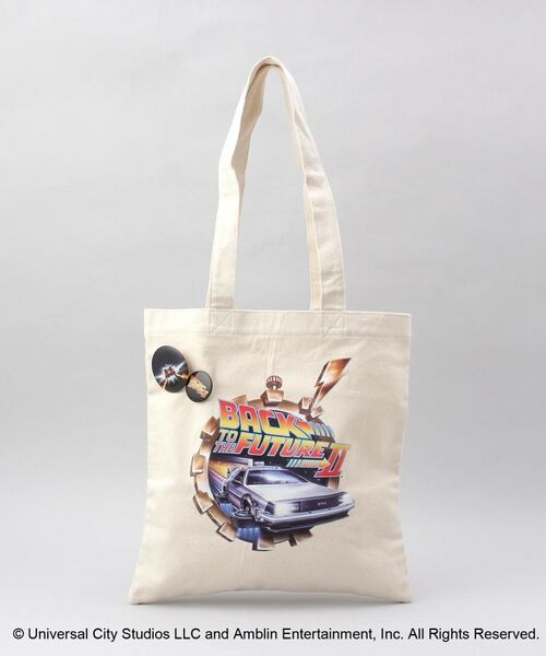 212 KITCHEN STORE / トゥーワントゥーキッチン ストア その他 | 缶バッジ付きトート IVタイムマシン ＜Back To The Future バックトゥザフューチャー＞ | 詳細1