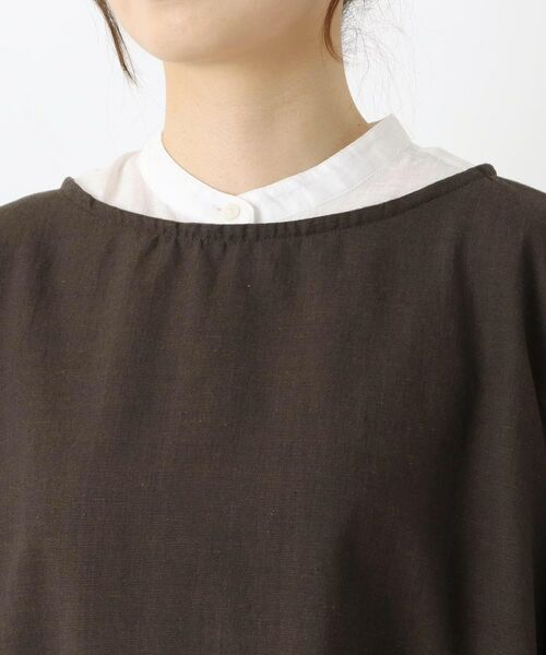 212 KITCHEN STORE / トゥーワントゥーキッチン ストア インテリア・生活雑貨・ホビー・ステーショナリー | シャンブリック 花びらリブ袖かっぽうぎ BK | 詳細4