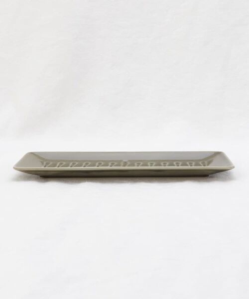 212 KITCHEN STORE / トゥーワントゥーキッチン ストア 食器 | 彫長角皿　深緑 | 詳細2