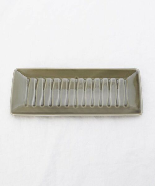 212 KITCHEN STORE / トゥーワントゥーキッチン ストア 食器 | 彫長角皿　深緑 | 詳細3