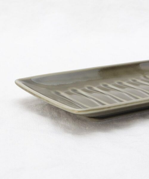 212 KITCHEN STORE / トゥーワントゥーキッチン ストア 食器 | 彫長角皿　深緑 | 詳細5
