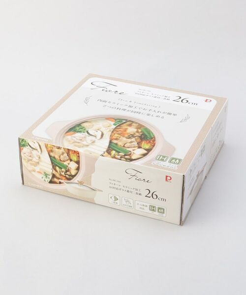 212 KITCHEN STORE / トゥーワントゥーキッチン ストア キッチンツール | フィオーレ セラミック加工IH対応ガラス蓋付二食鍋26cm | 詳細8